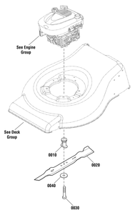 Blade Group (881281) Diagram and Parts List for 881731-00-CE19550FC 2012 Briggs and Stratton Lawn Mower